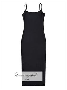 knit solid cami split midi dress & crop top Buy Cider Knit Solid Cami Split Midi Dress & Crop Top (XXS) Online