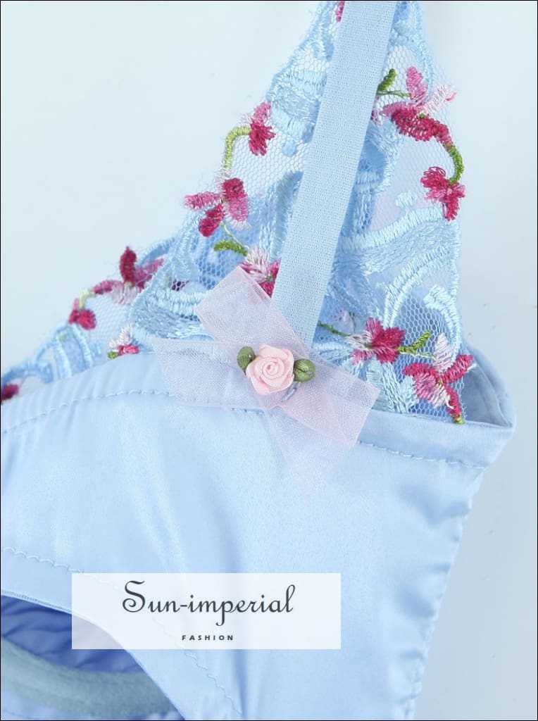 Sun-Imperial - Women Light Blue Satin Bustier Cami Strap A-Line Cut Out Backless Mini Dress Light Blue / S Sun-Imperial - Women Light Blue Satin Bustier Cami Strap A-Line Cut Out Backless Mini Dress Light Blue / S