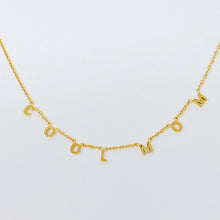 18 K gold plated Cool Mom Letter Necklace