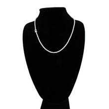Tennis Necklace Silver Plated Chain Cubic Zirconia Fashion Jewelry 18" 20" 24" Copper