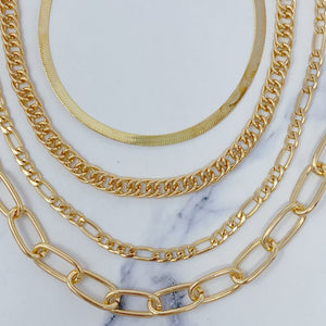 Gold Plated Alloy Metal Chain Anklet Set