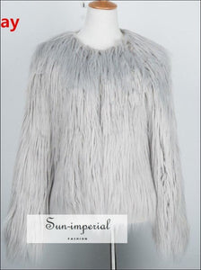 6 Colors plus Size S- 4xl Women Fluffy Faux Fur Coats Jackets Women Winter Warm Coat Female