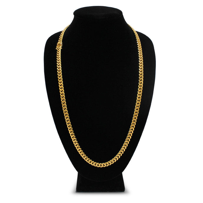 Cuban Link Chain 18K Gold Plated Curb Necklace 30