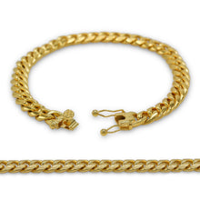 Cuban Link Chain Curb 18K Gold Plated Bracelet 8.5" Stainless Steel Jewelry For Men