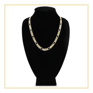 Figaro Chain 14K Gold Filled Necklace 24" Lobster Claw Clasp Jewelry Gift for Men