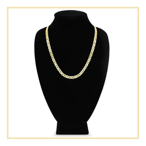 Mariner Chain 14K Gold Filled Necklace 24" Lobster Claw Clasp Jewelry Gift for Men 6.8 mm