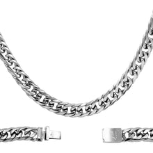 Cuban Link Chain Necklace Miami Cuban Stainless Steel Double Link