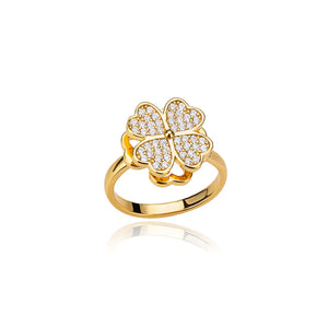 Vintage Multi Design Gold Plated Fashion rings Statement Rings With Zircon And Pearls