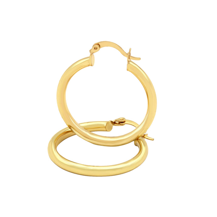 14K Gold Plated Hoop Earrings Women