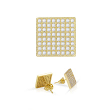 14K gold Filled CS. Square Stud Earrings