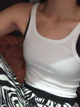 Ribbed Cropped Camisole with Thin Straps - Sun Imperial (photo 3)
