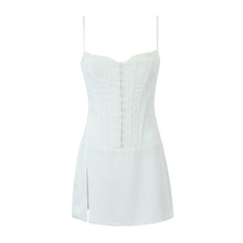 Metal Hook Corset Sling Mini Dress with High Slit - Sun Imperial (photo 8)