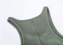 Ribbed Cropped Camisole with Thin Straps - Sun Imperial (photo 4)