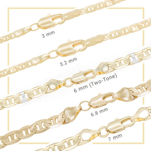 14K Gold Filled Anklet Diamond Cut Mariner Chain Foot Bracelet Anklet Fashion Jewelry for Women Girls Length 10''