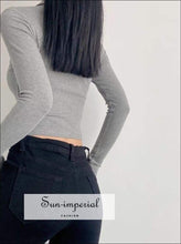 Asymmetric Collared Ribbed Cardigan - Sun Imperial (photo 4)