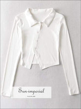 Asymmetric Collared Ribbed Cardigan - Sun Imperial (photo 8)