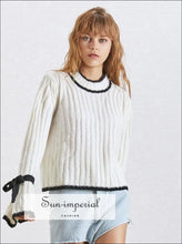 Avi Sweater - Autumn Knitted Pullover Sweater for Women O Neck Flare Sleeve