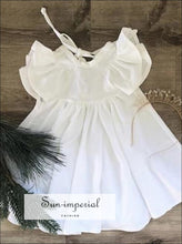 Baby Girls White Ruffles Causal Princess Dress baby girls, kds, little girl dress, girls SUN-IMPERIAL United States