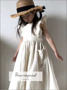 Baby Girls White Ruffles Causal Princess Dress baby girls, kds, little girl dress, girls SUN-IMPERIAL United States