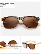 Bamboo Sunglasses Unisex Travel Vintage Wooden Leg Fashion Eyeglasses - Black Frame Gray SUN-IMPERIAL United States