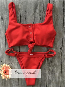 Bandage/red/brazilian/bikini Push up Two Piece Swimsuit Tankini for Women