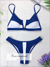 Bandeau Bikini V Neck Push up Swimwear Brazilian Cut Set SUN-IMPERIAL United States