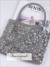 Beaded Glitter Top-Handle Tote Bag - Sun Imperial (photo 1)