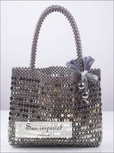 Beaded Glitter Top-Handle Tote Bag - Sun Imperial (photo 2)