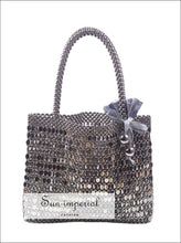 Beaded Glitter Top-Handle Tote Bag - Sun Imperial (photo 5)