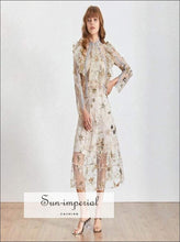Sun-imperial Bianca Skirt Set - Vintage Women’s Two Piece Midi Long Sleeve Mesh Golden 2 piece set, skirt ankle lenth skirt, fall outfit, 