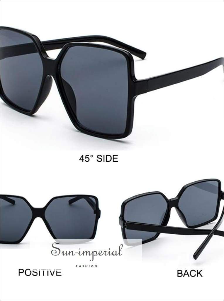 Sun-imperial - black oversized women sunglasses pink vintage sunglasses ...