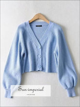 Buttoned Fluffy Boxy Cardigan - Sun Imperial (photo 8)