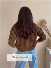 Cable Knit Button Cardigan - Sun Imperial (photo 4)