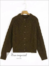 Cable Knit Button Cardigan - Sun Imperial (photo 6)