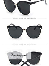 Cat Eye Sunglasses Women Luxury Plastic Sun Glasses Classic Vintage Sunniness SUN-IMPERIAL United States