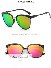 Cat Eye Sunglasses Women Luxury Plastic Sun Glasses Classic Vintage Sunniness SUN-IMPERIAL United States