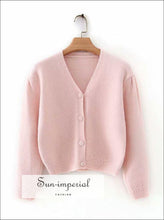 Center Buttoned Knit Sweater Cardigan - Sun Imperial (photo 1)