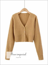Chevron Cable Knit Cardigan - Sun Imperial (photo 5)