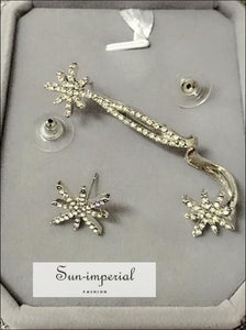 Crystal Star Earrings Ear Cuff Clip on Wrap for Women SUN-IMPERIAL United States