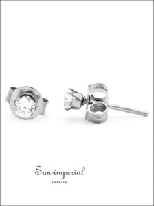 Gorgeous Minimalist Stylish Stainless Steel Silver Earrings Gorgeous Minimalist Stylish Stainless Steel Silver Earrings