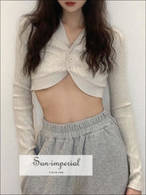 Curve Cut Hem Cropped Cardigan - Sun Imperial (photo 2)
