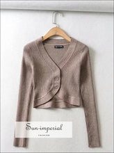 Curve Cut Hem Cropped Cardigan - Sun Imperial (photo 3)