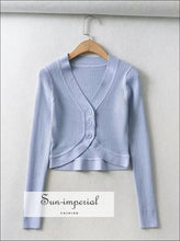 Curve Cut Hem Cropped Cardigan - Sun Imperial (photo 5)