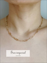 Dainty Link Chain Necklace Sun-Imperial United States