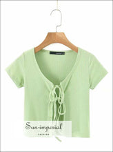 Double Tie Cropped Cardigan - Sun Imperial (photo 4)