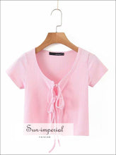 Double Tie Cropped Cardigan - Sun Imperial (photo 5)
