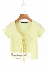 Double Tie Cropped Cardigan - Sun Imperial (photo 6)