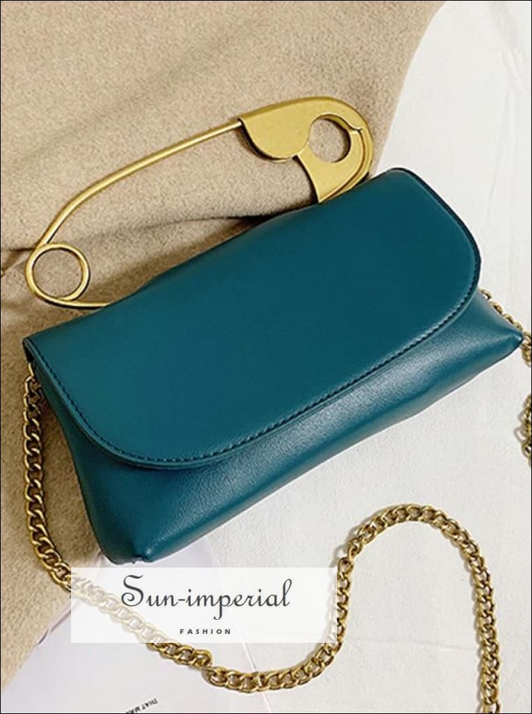 Elegant Pu Leather Gold Pin Women Clutch Handbag elegant style, unoque style SUN-IMPERIAL United States