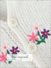Embroidery Flower Cropped Cardigan - Sun Imperial (photo 3)