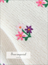 Embroidery Flower Cropped Cardigan - Sun Imperial (photo 4)